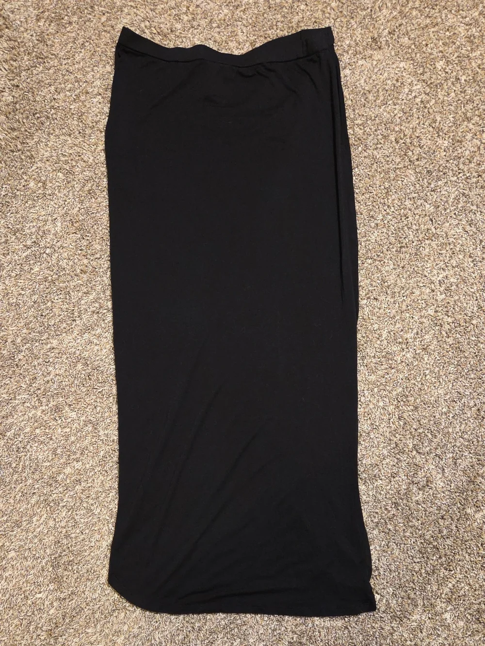 MOSSIMO Black Ruched Side Midi Skirt